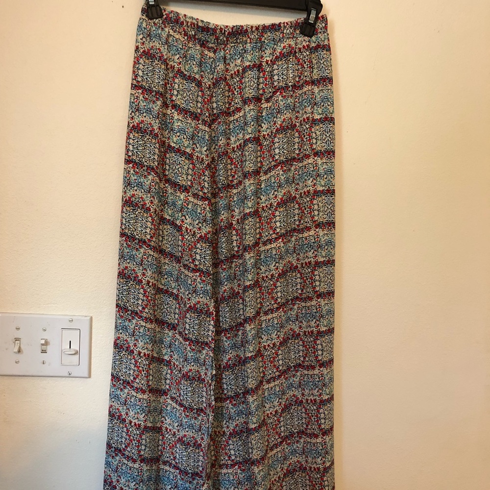 long maxi skirt with small slit